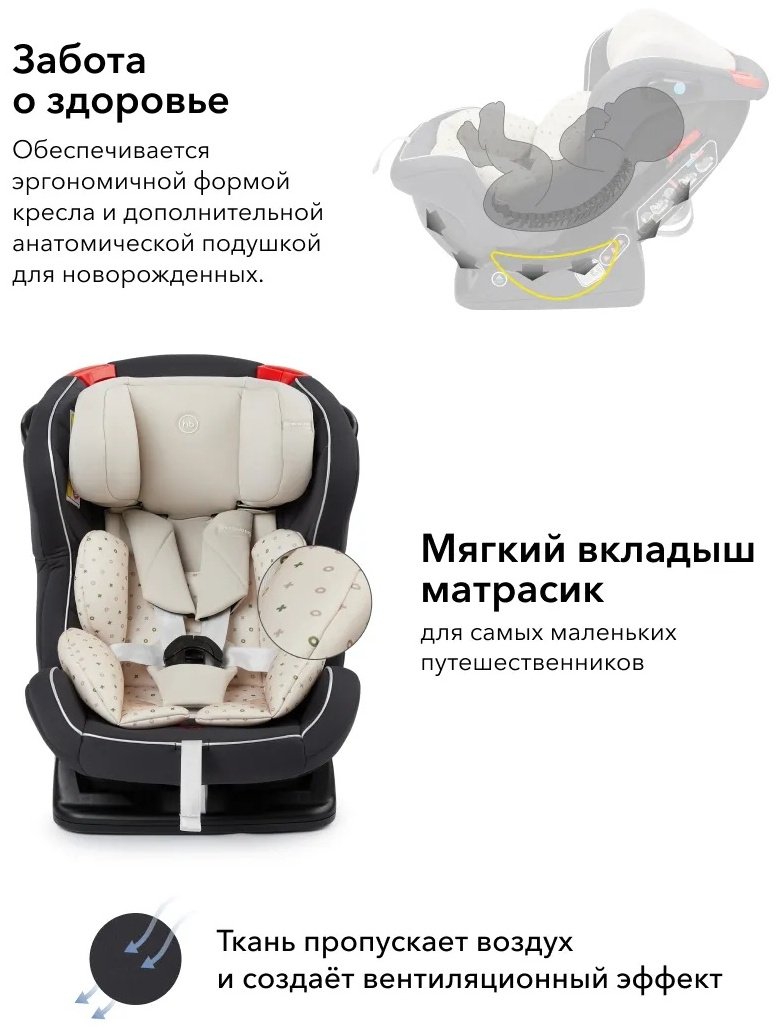 Happy baby Passenger V2 0/1/2 (до 25 кг) серый купить,0