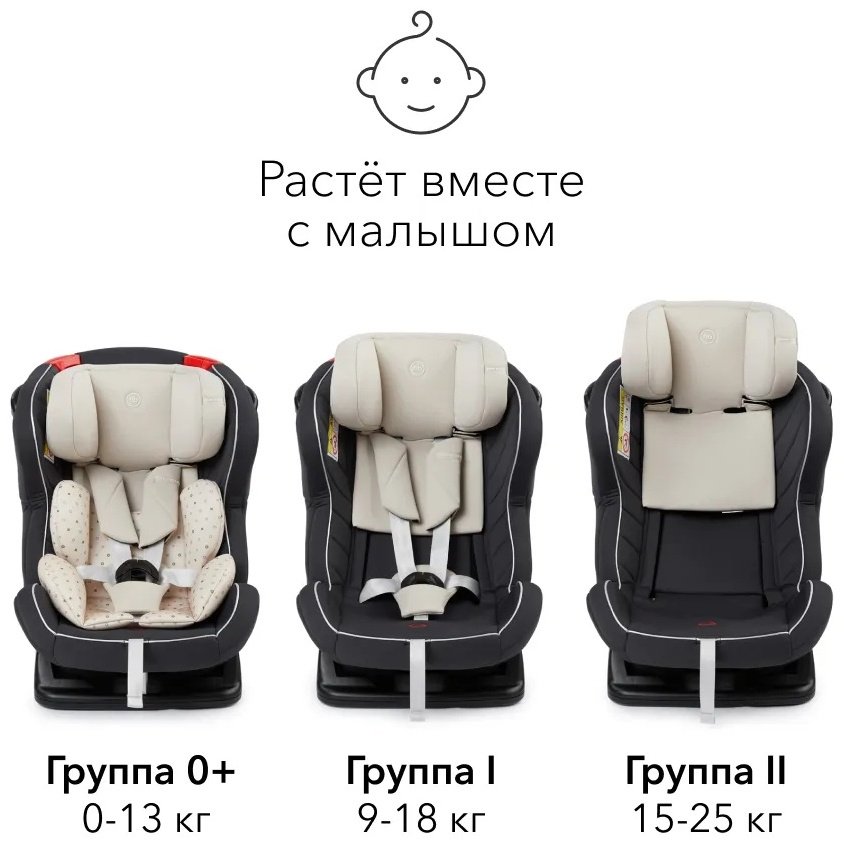 Happy baby Passenger V2 0/1/2 (до 25 кг) серый купить,0