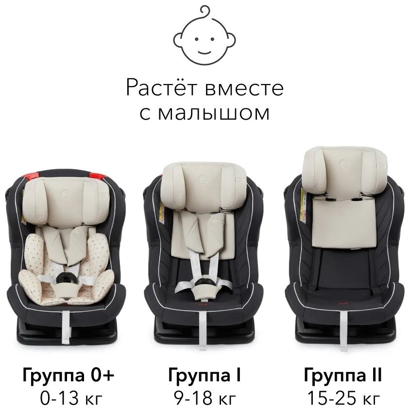 Happy baby Passenger V2 0/1/2 (до 25 кг) серый купить,NaN