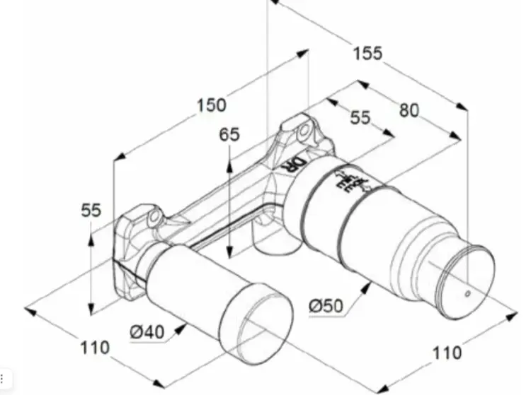 KLUDI скрытая часть смесителя для раковины 38242