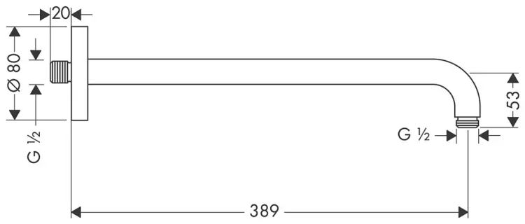 Hansgrohe кронштейн для верхнего душа для душа 27413700