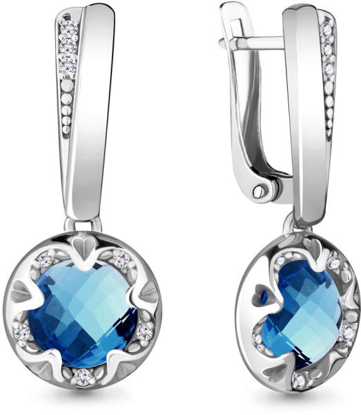 Серьги Aquamarine 4724293А 5,7гр купить,NaN
