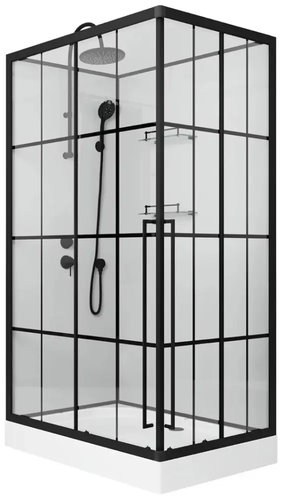 Душевая кабина KABINKA.KZ ST100/80/15QL/KL/BKT, 225х100 см, низкий поддон купить,NaN