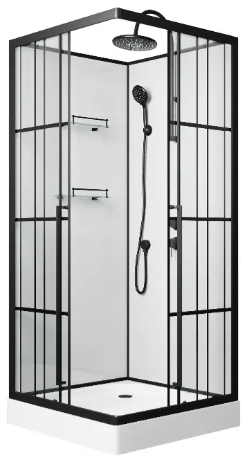Душевая кабина Niagara Standart ST100/15QR/KL/BKT, 225х100 см, низкий поддон