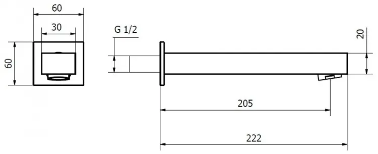 Teorema излив для ванны Quadro 0314011-001