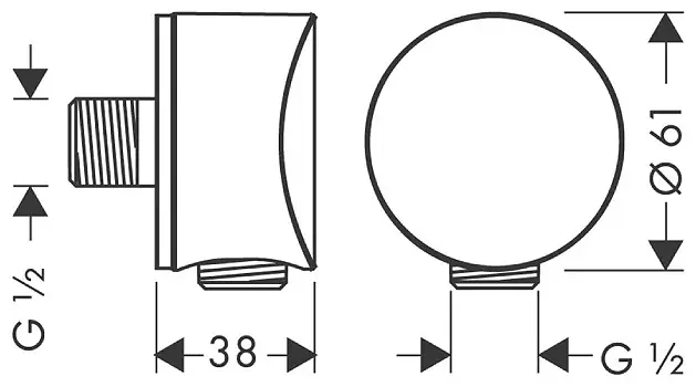 Hansgrohe подключение для душевого шланга для душа FixFit 27453000