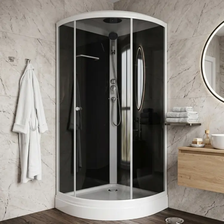 Душевая кабина Domani-Spa Simple v1.2 с крышей, 90х90 см, низкий поддон