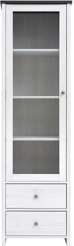 Шкаф-витрина Гербор Порто REG1W2S 58.5x40x199.5см белый купить,NaN
