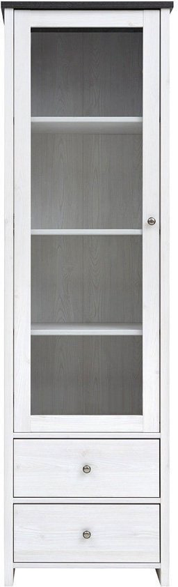 Шкаф-витрина Гербор Порто REG1W2S 58.5x40x199.5см белый купить,NaN