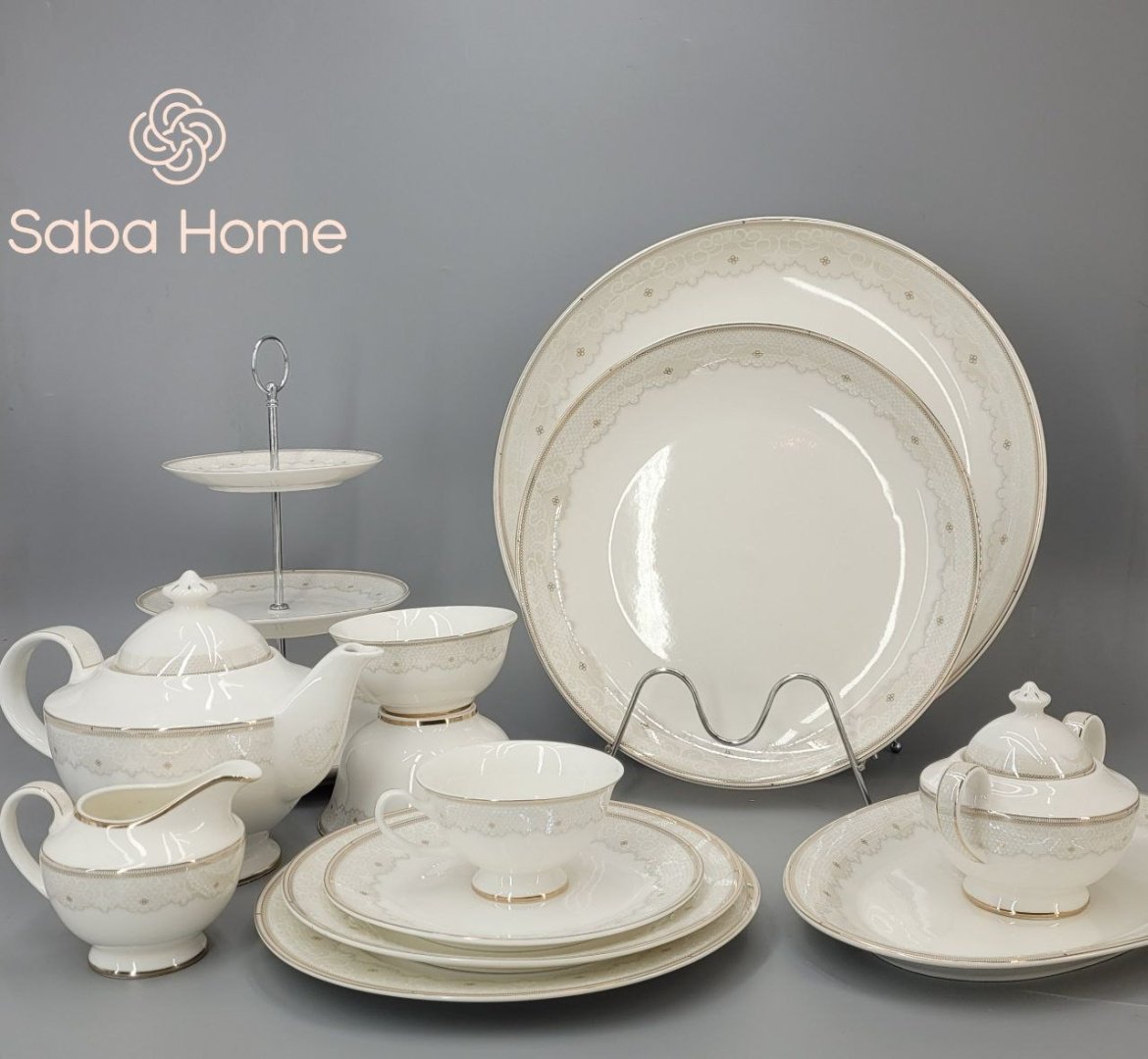 Сервиз на 12 персон Saba Home , предметов: 105, чайно-столовый, фарфор