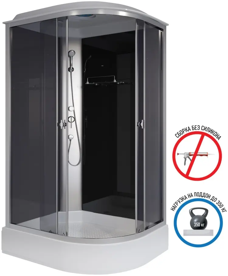 Душевая кабина Niagara Eco E120/80/26L/TN , 215х120 см, средний поддон