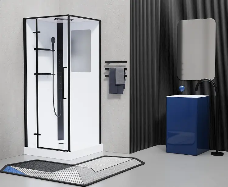 Душевая кабина ESBANO ESM-QUADRO-90, 215х90 см, низкий поддон