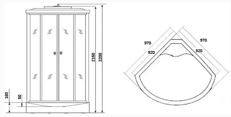 Душевая кабина Niagara NG-902-01, 220х100 см, низкий поддон купить,NaN