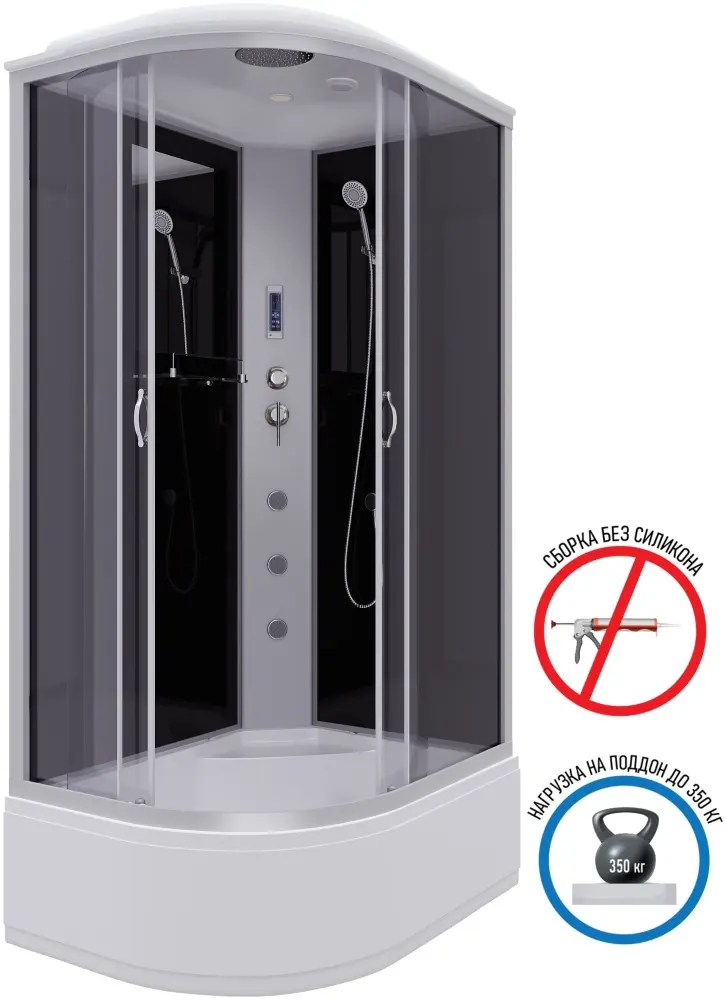 Душевая кабина Niagara NG-2510-14RF, 215х120 см, высокий поддон купить,NaN