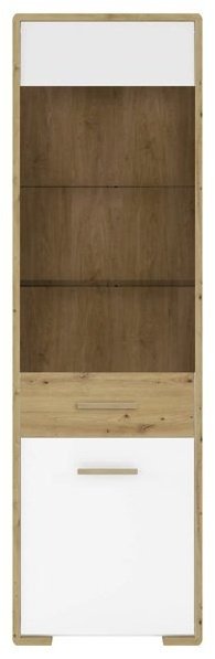 Шкаф-витрина Гербор REG1W1D L Бука белый купить,NaN