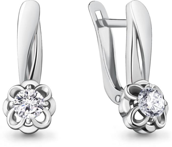 Серьги Aquamarine 48196А 2,2гр купить,NaN