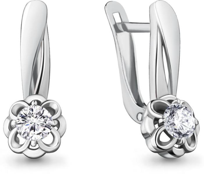 Серьги Aquamarine 48196А 2,2гр купить,NaN