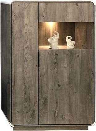 Шкаф-витрина Гербор Алиса REG1D1W коричневый купить,NaN