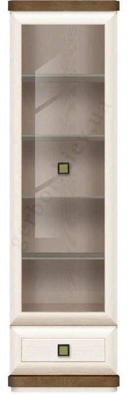Шкаф-витрина Гербор REG1W1S 55x40x194см белый купить,NaN