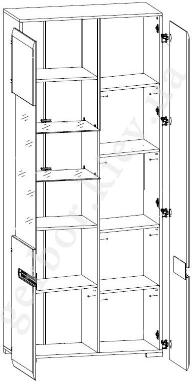 Гербор Ацтека REG1W1D/21/9 , ЛДСП, 90x41x210см купить,NaN