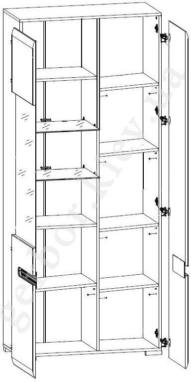 Гербор Ацтека REG1W1D/21/9 , ЛДСП, 90x41x210см купить,NaN