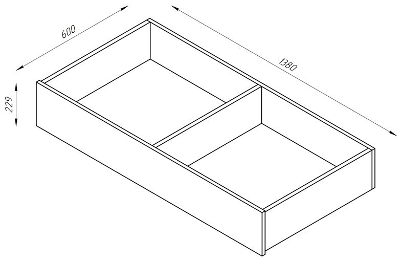 СВЕДСТА ящик Орион, 120x60 см, ЛДСП, 1 шт - ForteMarket СВЕДСТА ящик Орион, 120x60 см, ЛДСП, 1 шт купить,0