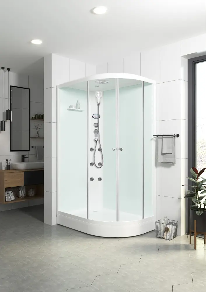 Душевая кабина KABINKA.KZ DS01DS128LLWCl10, 218х120 см, низкий поддон