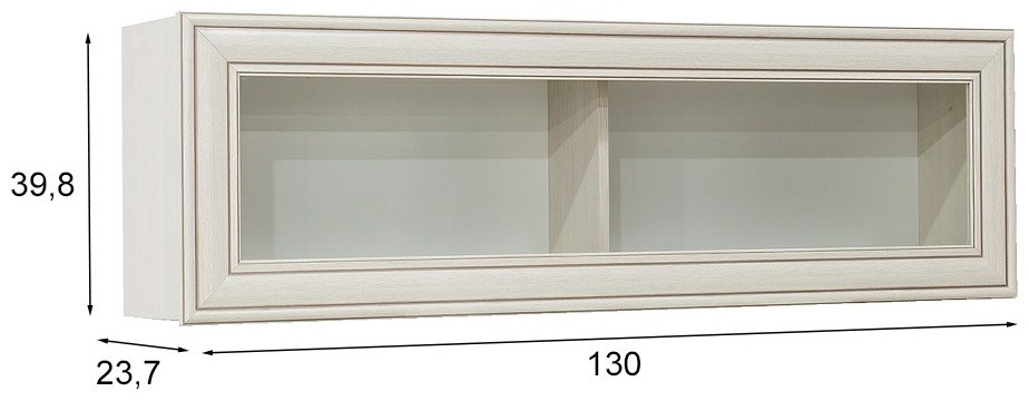 Полка ANREX Тиффани, 130х23.7x39.8 см, белый купить,NaN