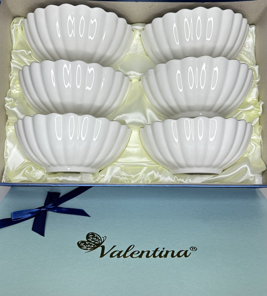 Салатник Valentina 6 шт, костяной фарфор, 15х15 см купить,NaN