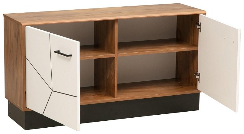 ТВ-тумба напольная Седьмое небо Гамма , 120x64x36 см, белый, коричневый купить,0