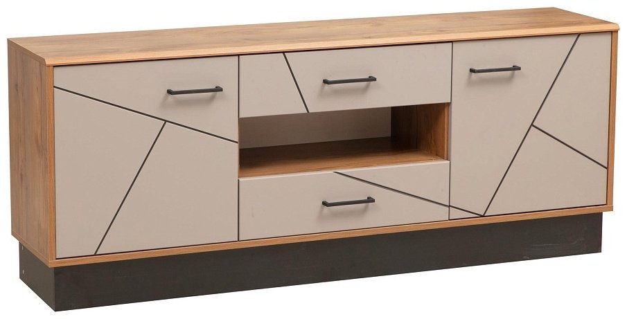ТВ-тумба напольная Седьмое небо Гамма , 160x64x36 см, серый, коричневый