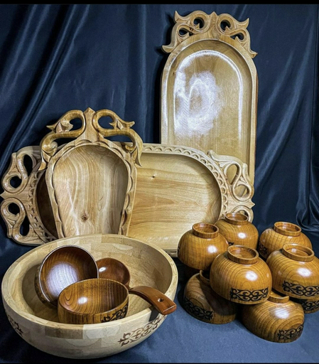 Астау Zhekashop 17 шт, дерево, 70х30 см