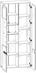 Гербор Ацтека REG1W1D/21/9 , ЛДСП, 90x41x210см