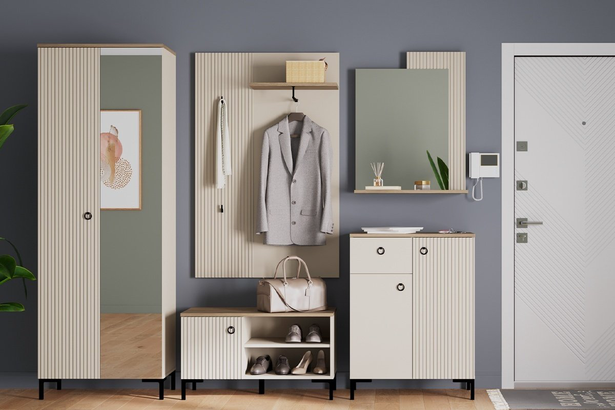 Тумба для обуви BRW Брест 85x41x49см серый купить,NaN