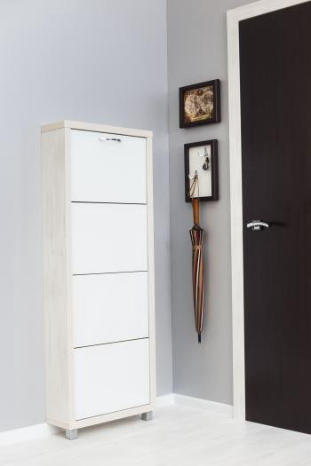 Обувница АЙРОН 54.50x19x140.5 см, ЛДСП, стекло, металл купить,NaN