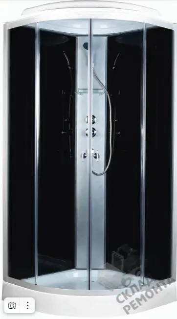 Душевая кабина Aquapulse 4022D grey black, 220х90 см, низкий поддон
