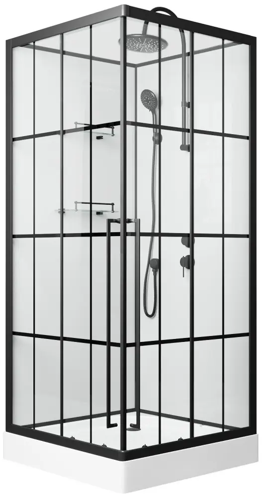 Душевая кабина KABINKA.KZ ST90/15QR/KL/BKT, 220х90 см, низкий поддон