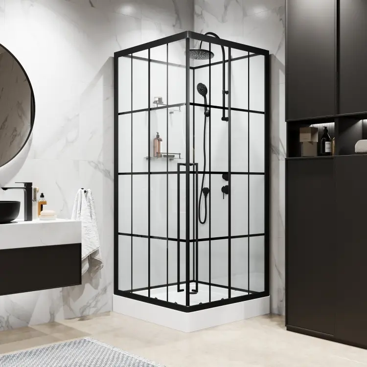 Душевая кабина KABINKA.KZ ST90/15QR/KL/BKT, 220х90 см, низкий поддон