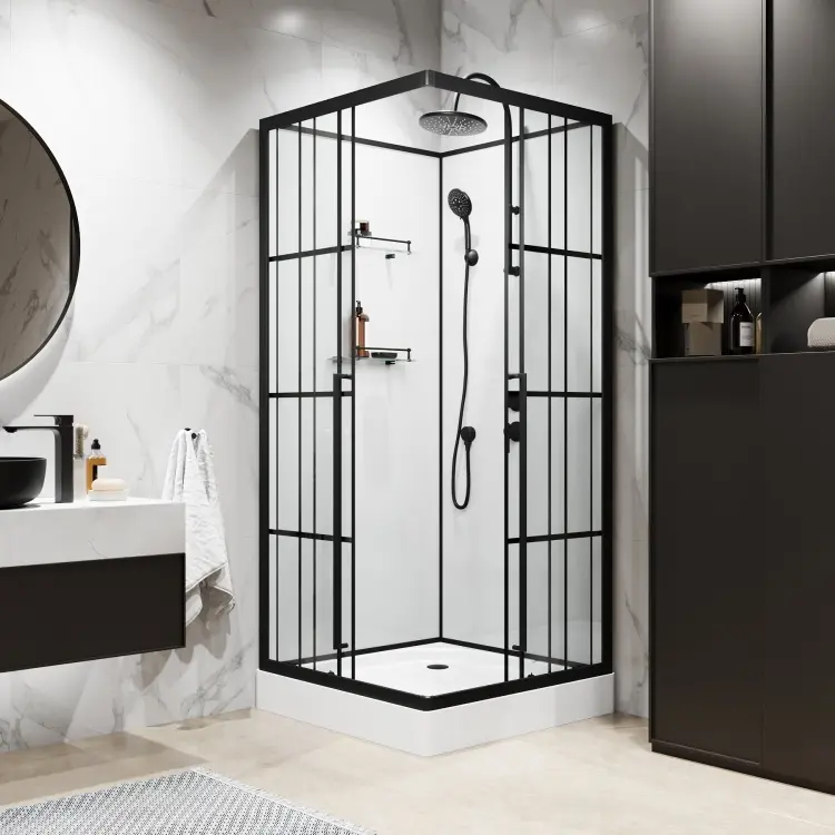 Душевая кабина KABINKA.KZ ST90/15QR/KL/BKT, 220х90 см, низкий поддон