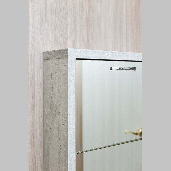 Обувница Айрон 54.5x19x140.5см серый купить,NaN
