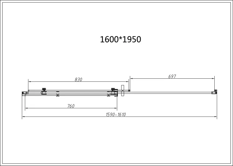 Душевое ограждение KABINKA.KZ двухстенное Como-N VSR-4CN9016CGB, 900х1950 мм купить,NaN