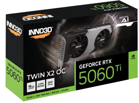 Видеокарта Inno3D GeForce RTX 5060 Ti TWIN X2 8 Гб - ForteMarket Видеокарта Inno3D GeForce RTX 5060 Ti TWIN X2 8 Гб купить,0