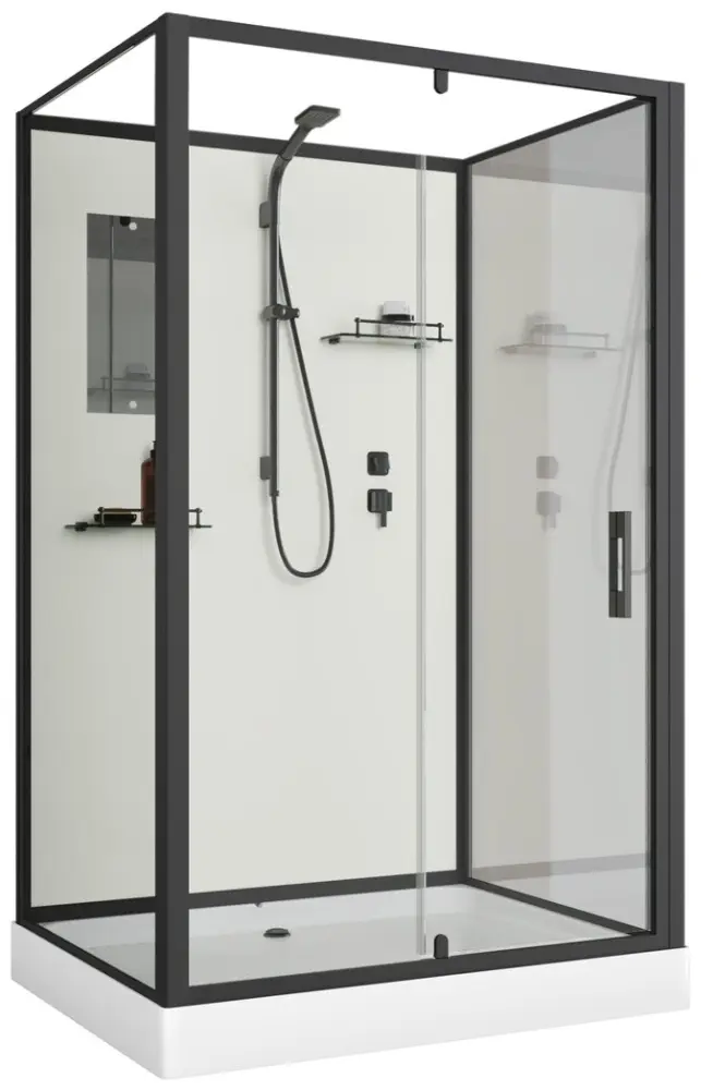 Душевая кабина KABINKA.KZ ST120/90/15Q/BL/BK, 220х90 см, низкий поддон купить,NaN