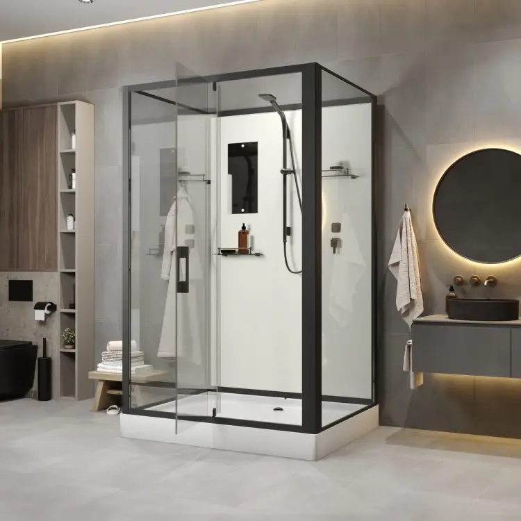 Душевая кабина KABINKA.KZ ST120/90/15Q/BL/BK, 220х90 см, низкий поддон купить,NaN