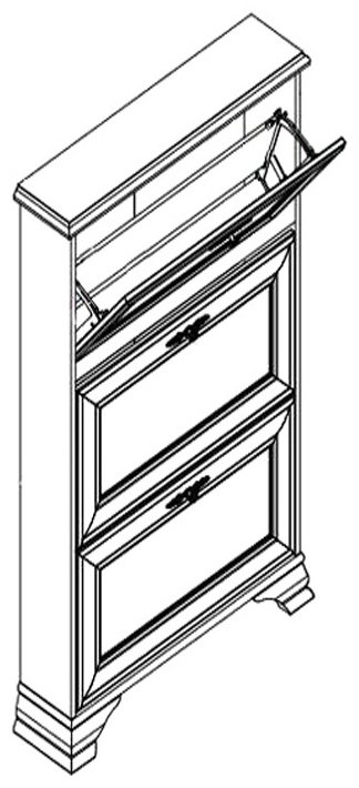 Обувница BRW 80x19.50x123 см, ЛДСП купить,NaN