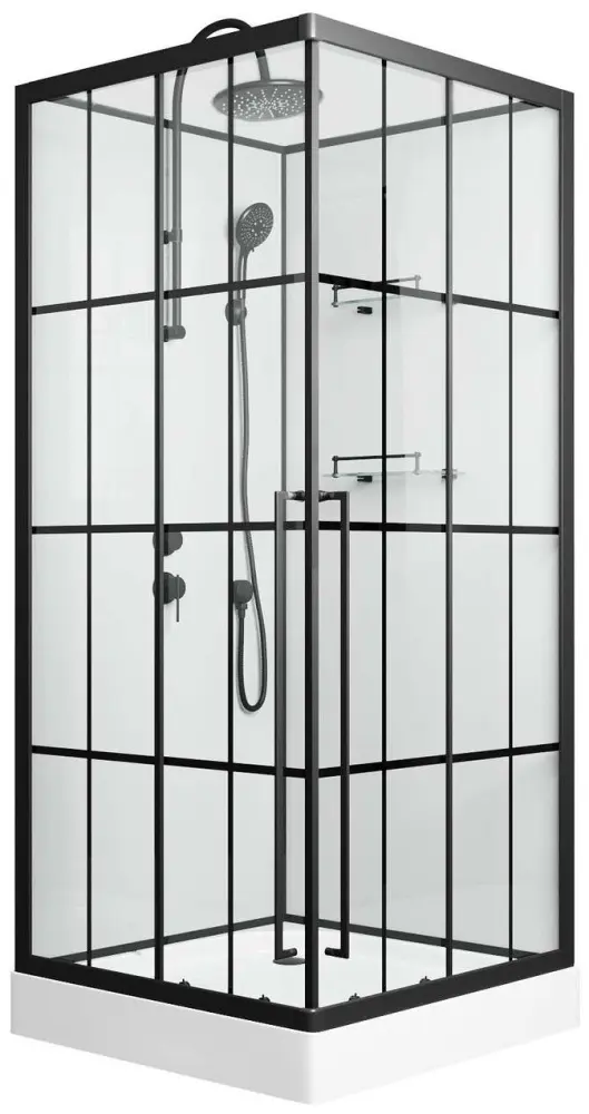 Душевая кабина Niagara Standart ST100/15QL/KL/BKT, 225х100 см, низкий поддон