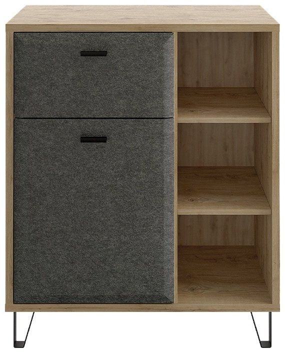 Комод BRW Брест Грэйс 00032799, 79x42x94.5 см, черный, коричневый купить,NaN