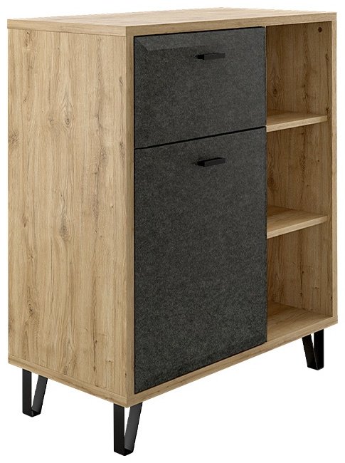 Комод BRW Брест Грэйс 00032799, 79x42x94.5 см, черный, коричневый купить,0