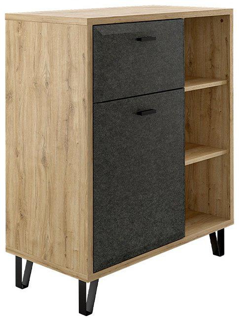 Комод BRW Брест Грэйс 00032799, 79x42x94.5 см, черный, коричневый купить,NaN