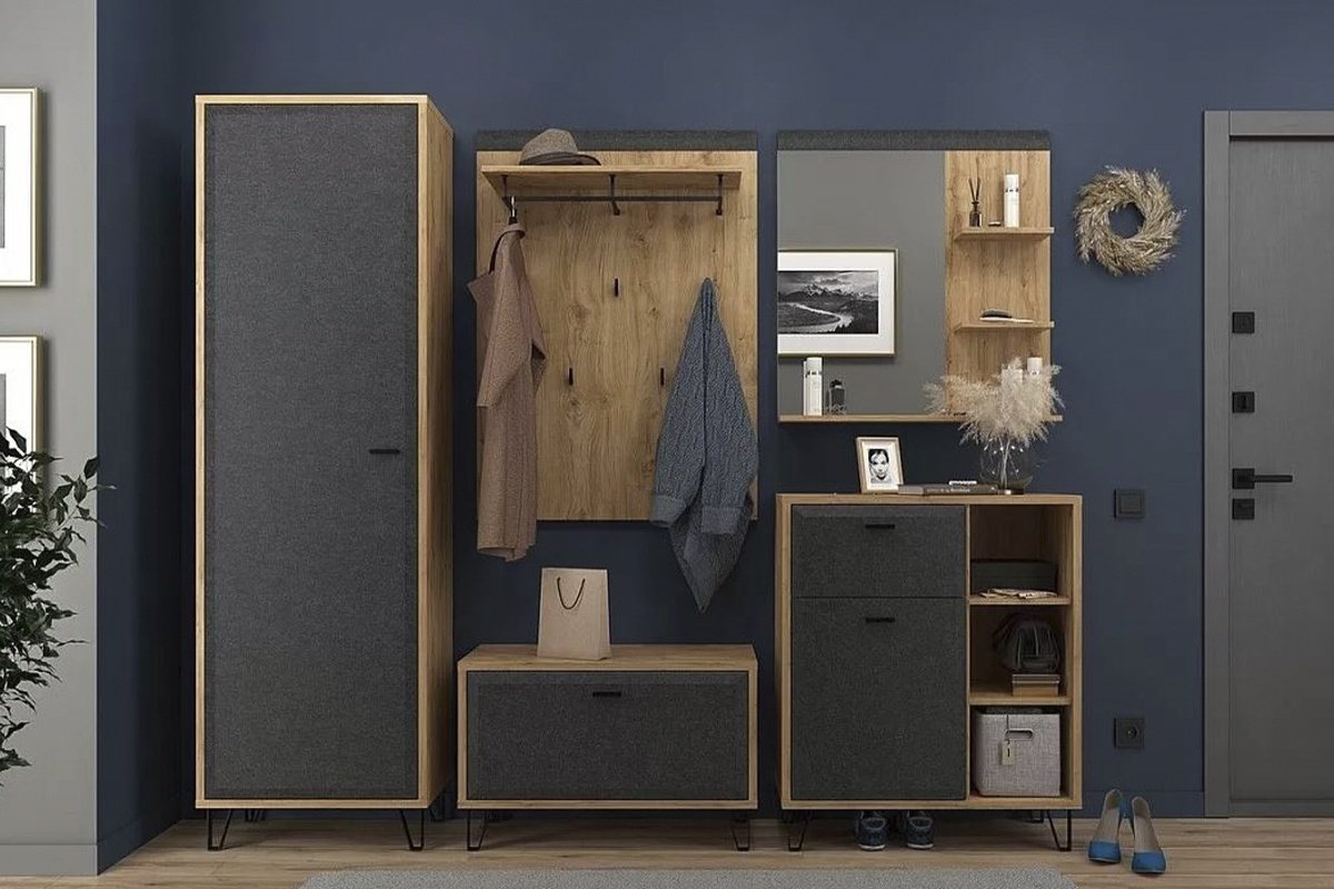 Комод BRW Брест Грэйс 00032799, 79x42x94.5 см, черный, коричневый купить,0